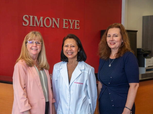 Three staff members of Simon Eye West Chester.